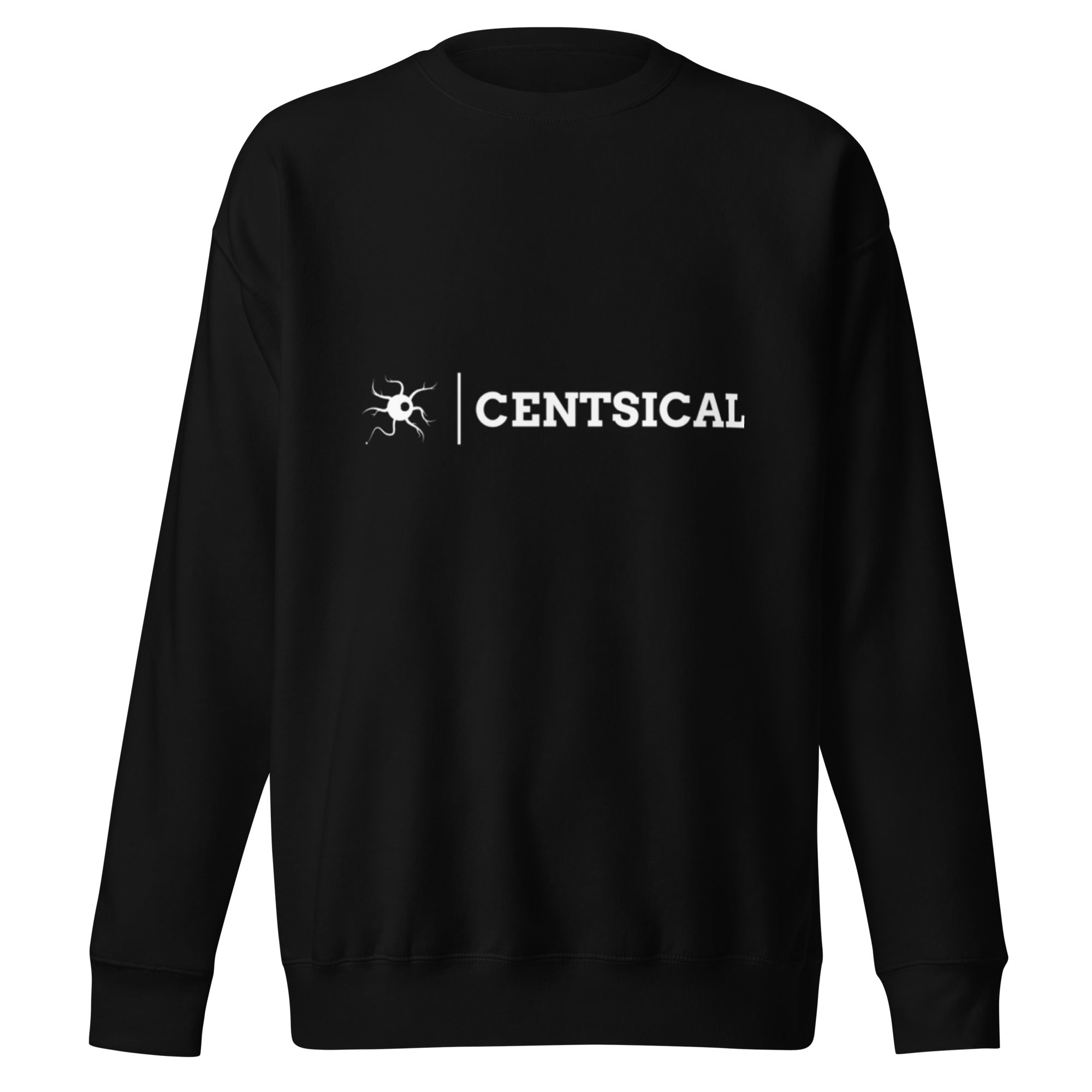 Black Centsical Full Logo Sweatshirt (Front Print)